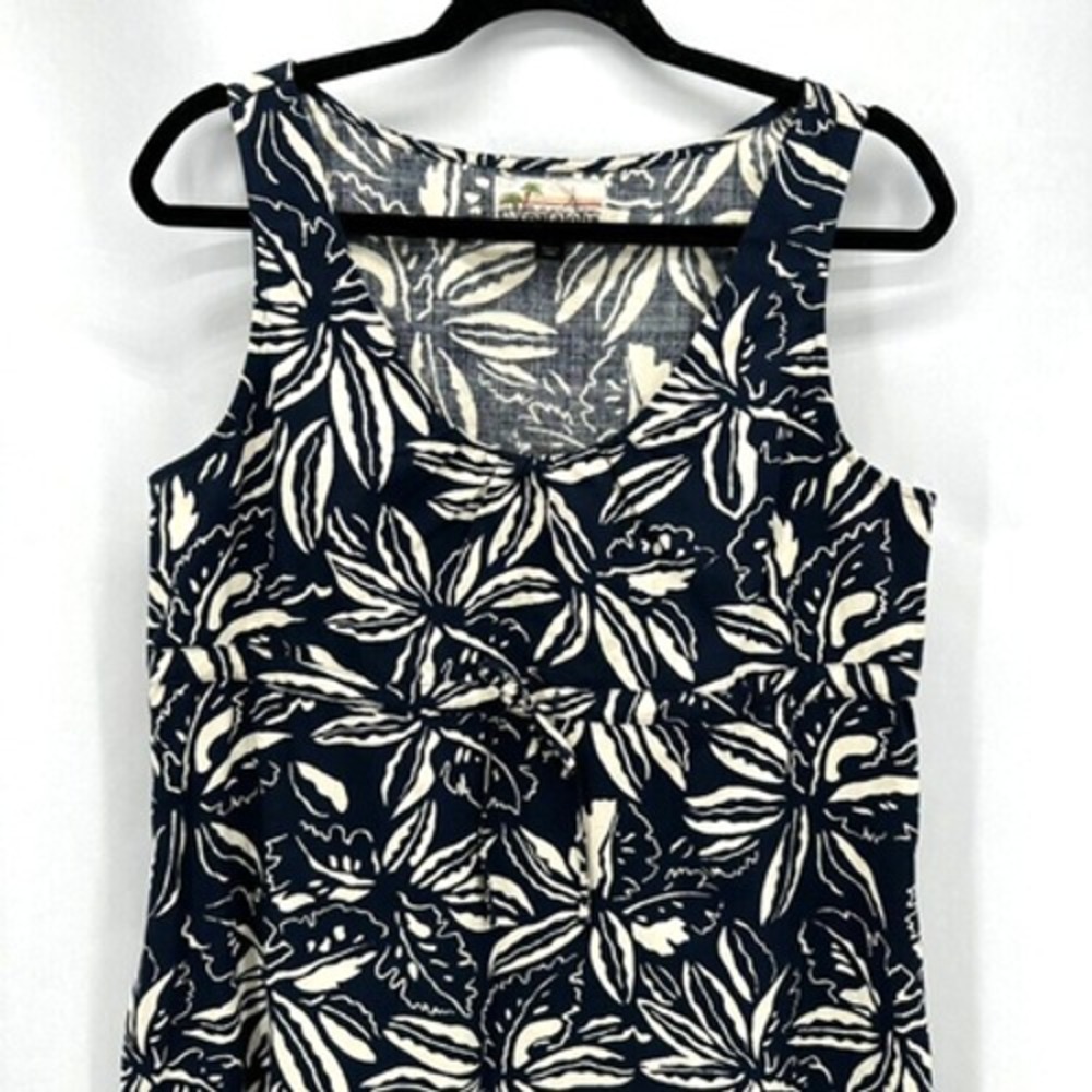 Patagonia Pataloha Dress Limited Edition Size 8 Floral Navy White Beach‎ Resort - Picture 2 of 9